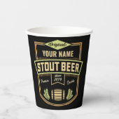 Personalisiertes Stout Dark Ber Breing Label Bar Pappbecher (Vorderseite)