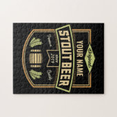 Personalisiertes Stout Dark Ber Breing Label Bar Puzzle (Horizontal)