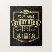Personalisiertes Stout Dark Ber Breing Label Bar Puzzle (Vertikal)