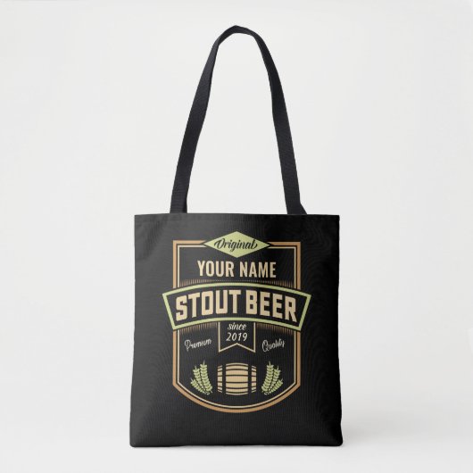 Personalisiertes Stout Dark Ber Breing Label Bar Tasche (Vorderseite)