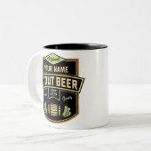 Personalisiertes Stout Dark Ber Breing Label Bar Zweifarbige Tasse (Vorderseite Links)