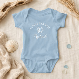 Personalisiertes Strand-Ozean-Küstensüßes-Baby-Sho Baby Strampler