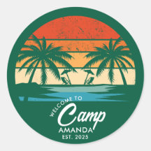 Personalisiertes Strandcamp-Junggesellinnenabschie