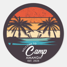 Personalisiertes Strandcamp-Junggesellinnenabschie