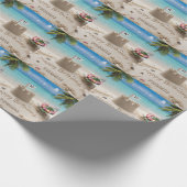 Personalisiertes Stranddesign Geschenkpapier (Ecke)