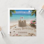 Personalisiertes Stranddesign Karte (Vorderseite/Rückseite Beispiel)