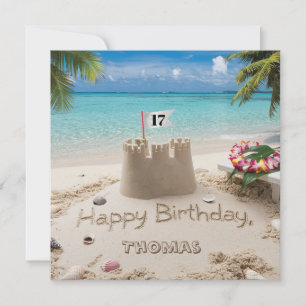 Personalisiertes Stranddesign Karte
