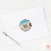 Personalisiertes Stranddesign Runder Aufkleber (Umschlag)