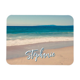 Personalisiertes Strandfoto Ozean Blau Landschaftl Magnet