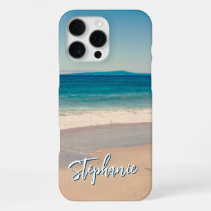 Personalisiertes Strandfoto Ozeanblau iPhone 16 Pro Max Hülle
