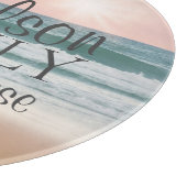 Personalisiertes Strandhaus Schneidebrett (Ecke)
