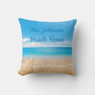 Personalisiertes Strandhaus-Wurfkissen Kissen