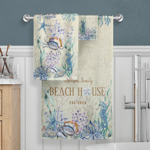 Personalisiertes Strandleben Badhandtuch Set