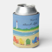 Personalisiertes Strandleben Dosenkühler (Kanne Vorderseite)