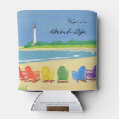 Personalisiertes Strandleben Dosenkühler (Rückseite)