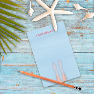 Personalisiertes Strandmädchen Coole Ozean-Hütte N Post-it Klebezettel