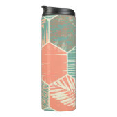 Personalisiertes Strandmuster Monogramm Thermosbecher (Nach rechts gedreht)