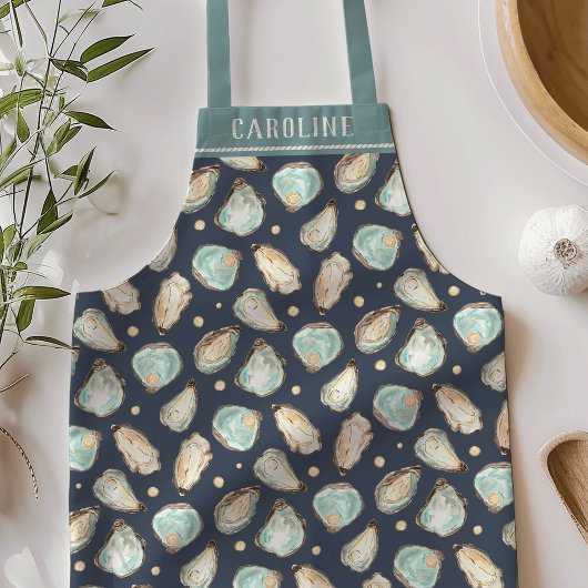 Personalisiertes Strandsommer Oyster & Pearl-Muste Schürze