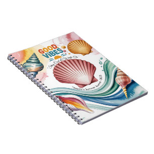 Personalisiertes Strandtagebuch   Gute Vibes Notizblock
