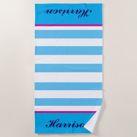 Personalisiertes Strandtuch - Alle Streifen (Vorderseite)