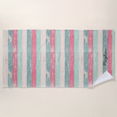 Personalisiertes Strandtuch aus depressivem Holz (Vorderseite)