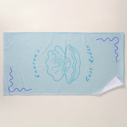 Personalisiertes Strandtuch "Last Rodeo" (Vorderseite)