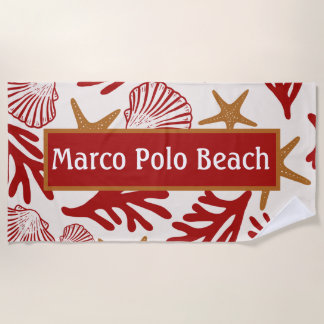 Personalisiertes Strandtuch mit Muscheln