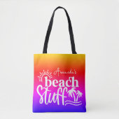 Personalisiertes "Strandzeug" Tasche (Vorderseite)