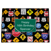 Personalisiertes Straßensign Multi-Occasion Große Geschenktüte (Vorderseite)