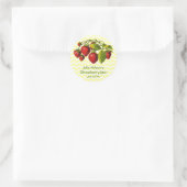 Personalisiertes Strawberry-Jam-Jar-Label Runder Aufkleber (Tasche)