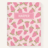 Personalisiertes Strawberry-Muster-Notebook Notizblock (Vorderseite)