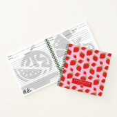 Personalisiertes Strawberry Muster Rezept Notebook Notizblock (Innenseite)