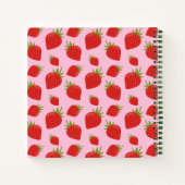 Personalisiertes Strawberry Muster Rezept Notebook Notizblock (Rückseite)