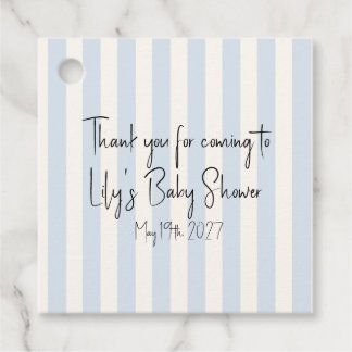 Personalisiertes Streifenmuster-Babyshower-Geschen Geschenkanhänger