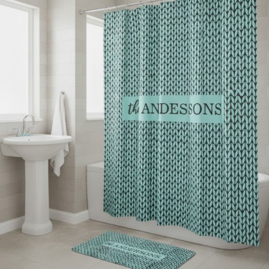 Personalisiertes Strickmuster Badematte