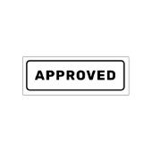 Personalisiertes, stylisches Schwarz GENEHMIGT Permastempel (Design)