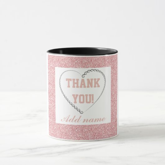 Personalisiertes stylish Dankeschön Tasse (Zentrum)