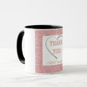 Personalisiertes stylish Dankeschön Tasse (Vorderseite Links)