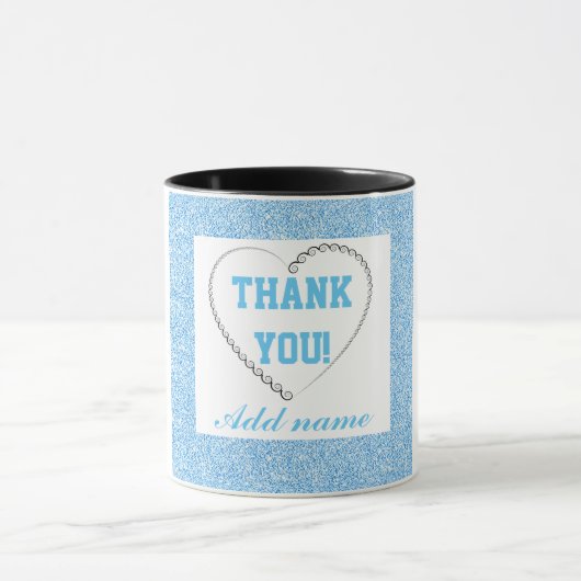 Personalisiertes stylish Dankeschön Tasse (Zentrum)