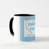 Personalisiertes stylish Dankeschön Tasse (Vorderseite Links)
