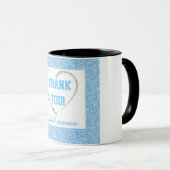 Personalisiertes stylish Dankeschön Tasse (VorderseiteRechts)