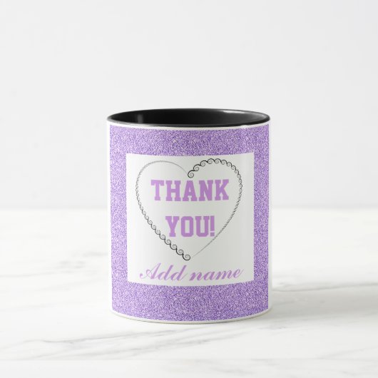 Personalisiertes stylish Dankeschön Tasse (Zentrum)