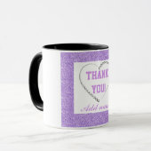 Personalisiertes stylish Dankeschön Tasse (Vorderseite Links)