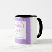 Personalisiertes stylish Dankeschön Tasse (VorderseiteRechts)