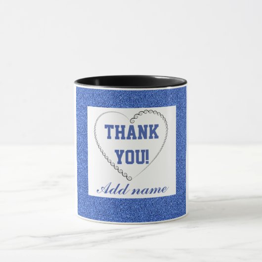 Personalisiertes stylish Dankeschön Tasse (Zentrum)