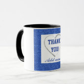Personalisiertes stylish Dankeschön Tasse (Vorderseite Links)
