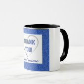 Personalisiertes stylish Dankeschön Tasse (VorderseiteRechts)