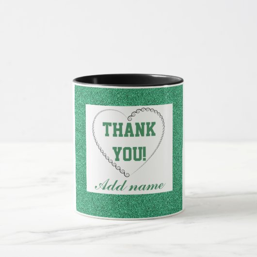 Personalisiertes stylish Dankeschön Tasse (Zentrum)