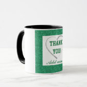 Personalisiertes stylish Dankeschön Tasse (Vorderseite Links)