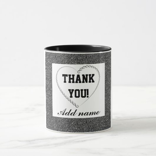 Personalisiertes stylish Dankeschön Tasse (Zentrum)